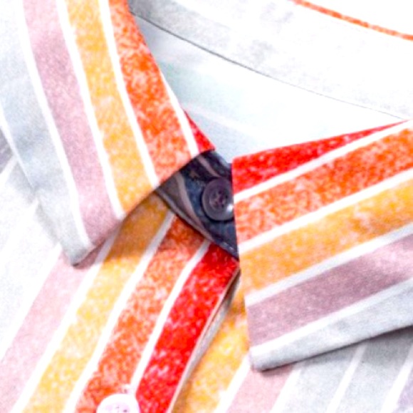 Bright Striped Button Down Shirt - Picture 6 of 6